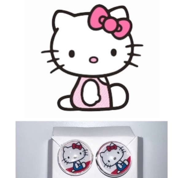 Jewelry - $2 Hello kitty stud earrings $2 WITH ANY $10 ORDER OR MORE. STAINLESS POSTS